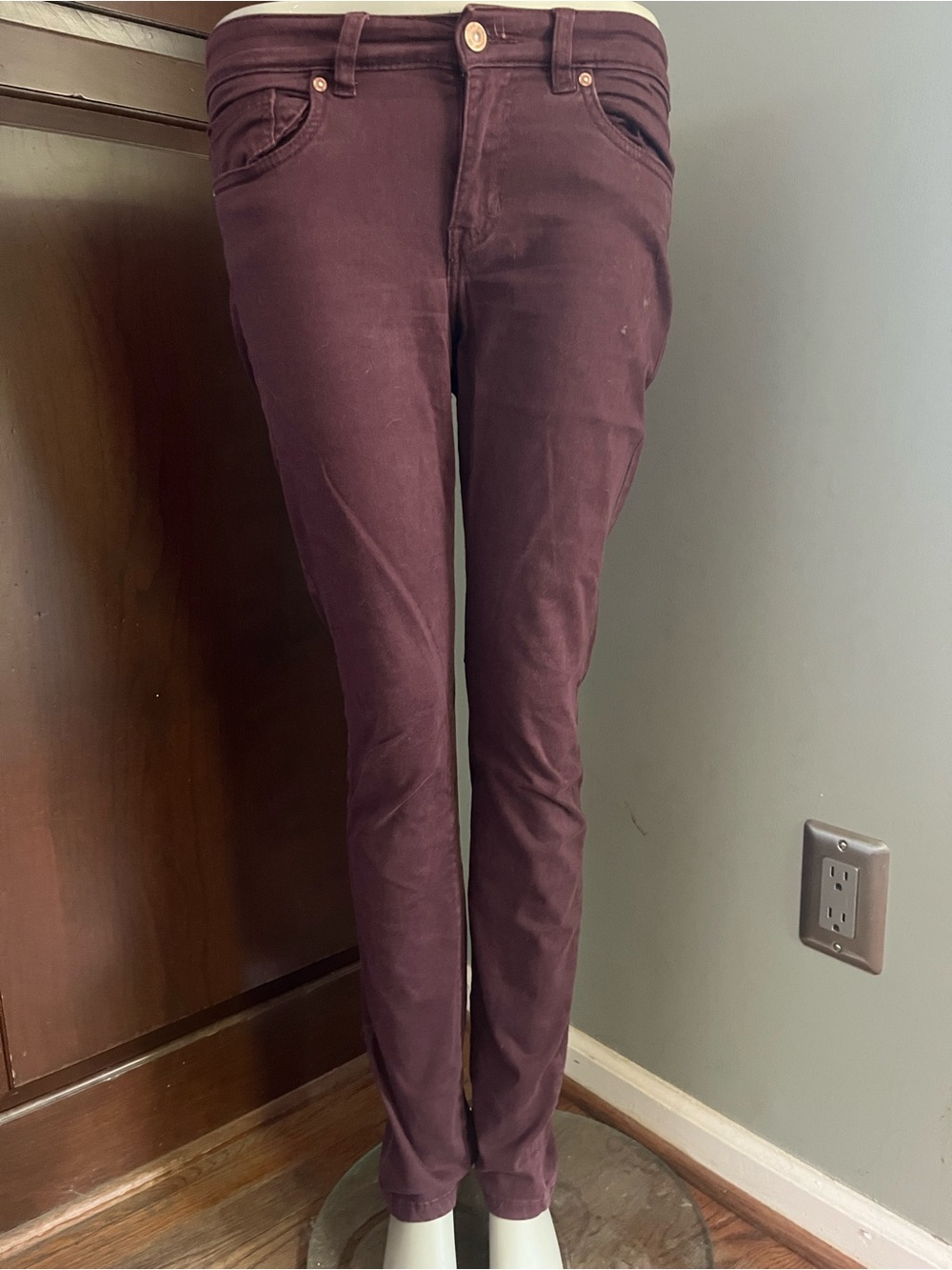 H&M Deep Burgundy Skinny Jeans